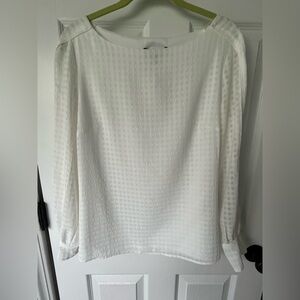 Banana Republic Textured Cream Blouse